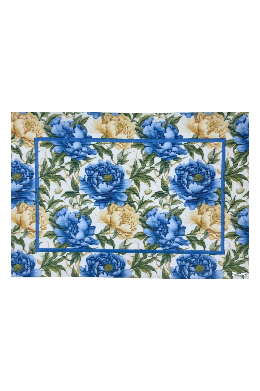 Jogo Americano Floral Azul e Amarelo