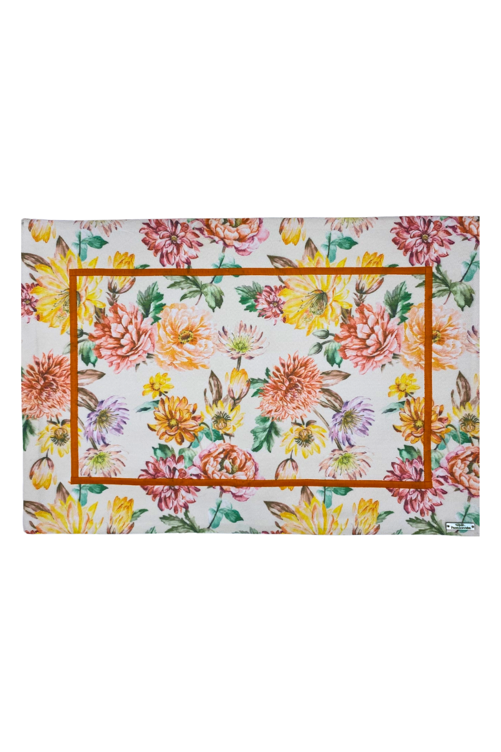 Jogo Americano Floral Laranja
