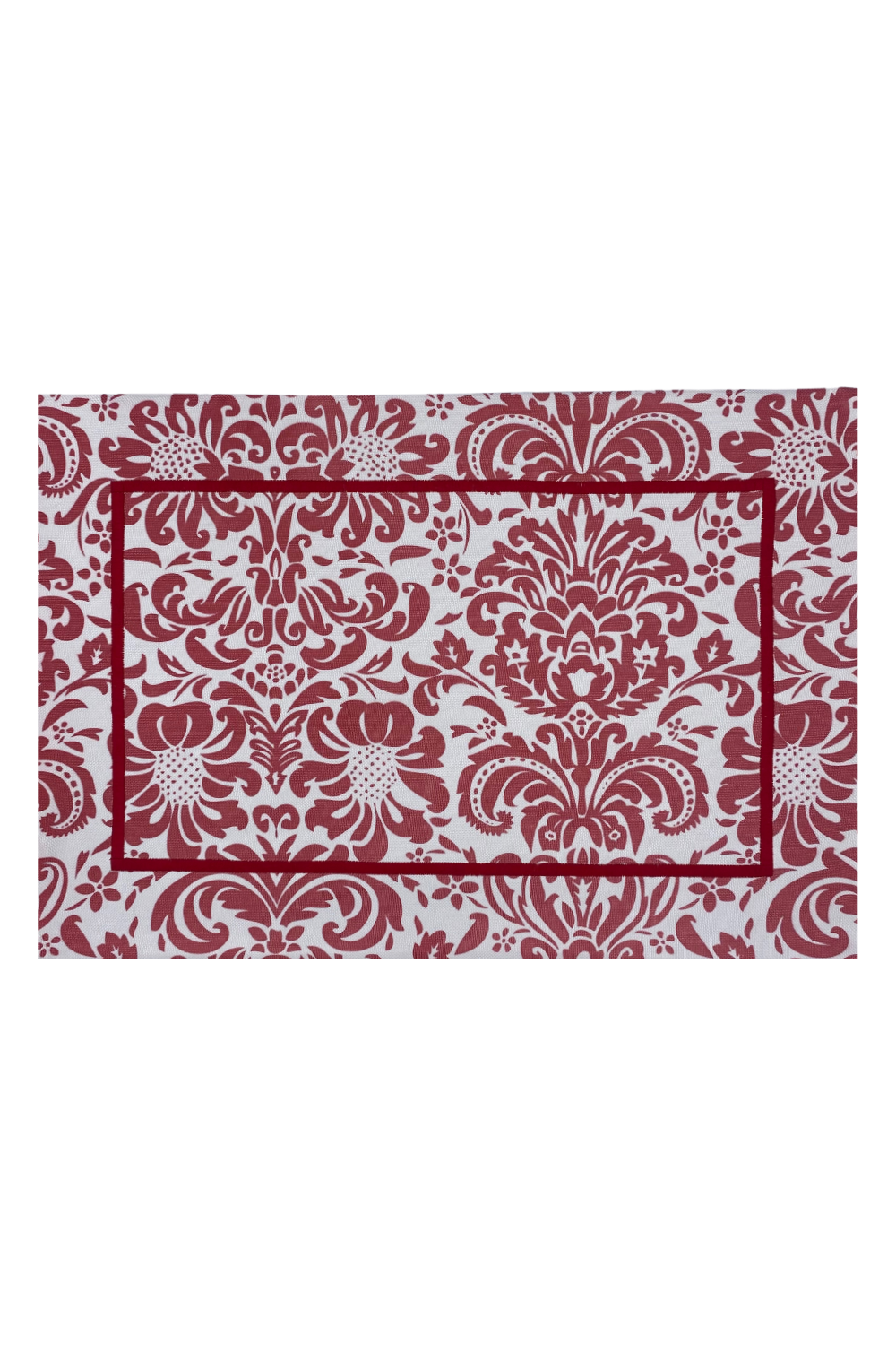 Jogo Americano Linho Floral Vermelho