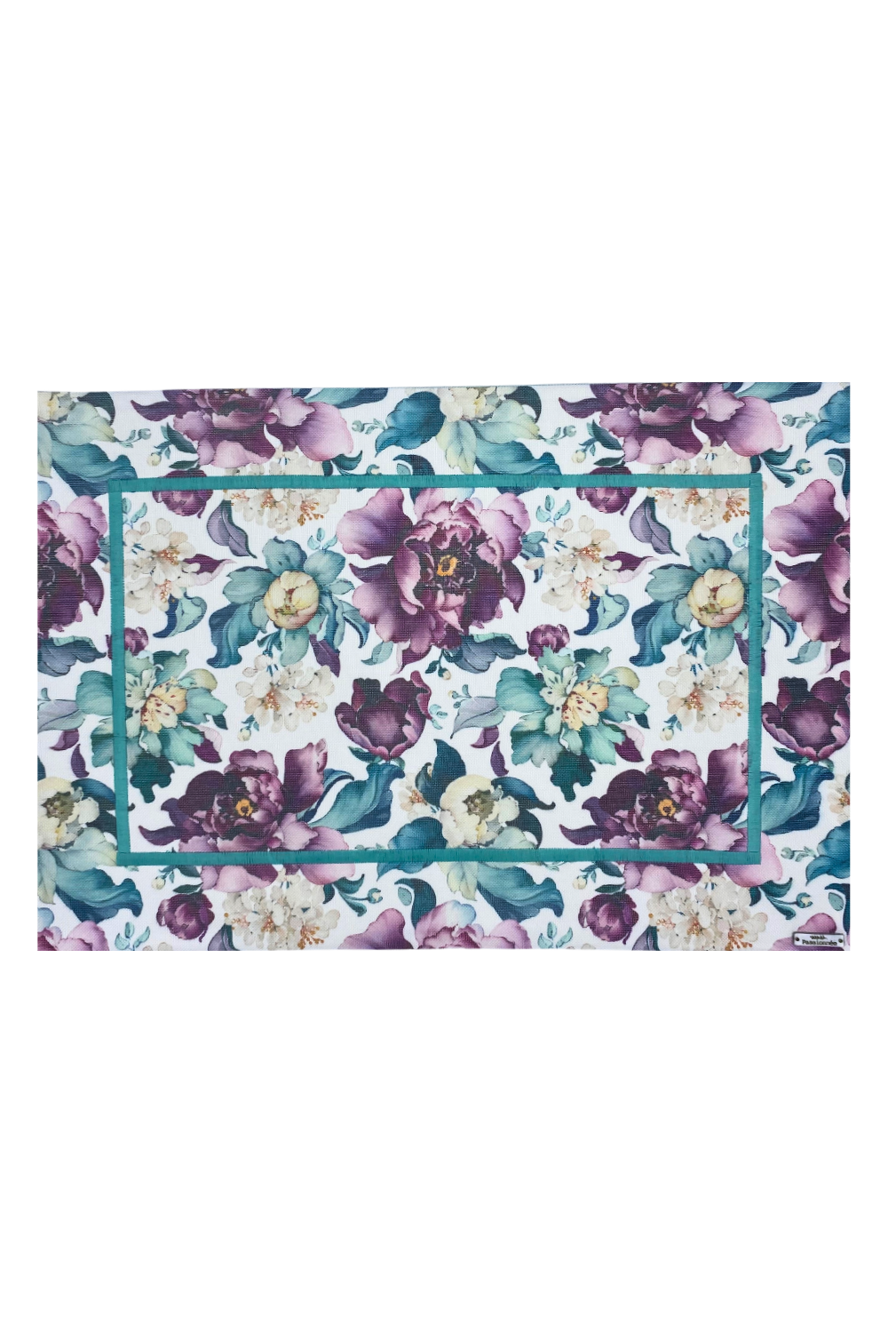 Jogo Americano Floral Mauve e Turquesa