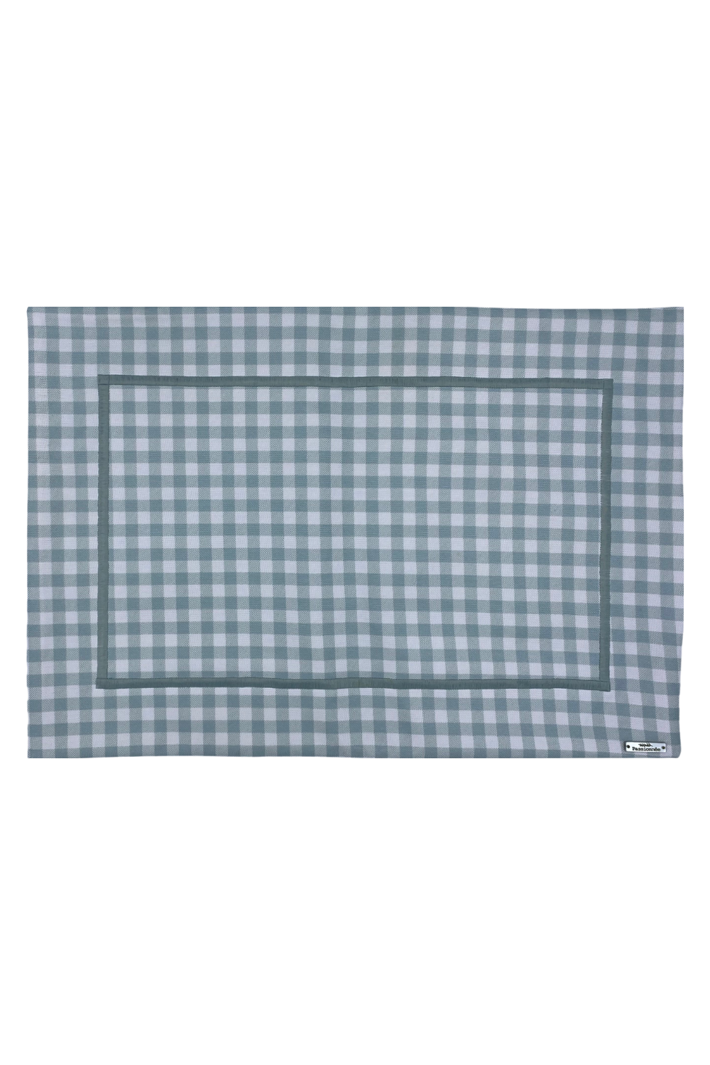 Jogo Americano Xadrez Poá Azul Pastel