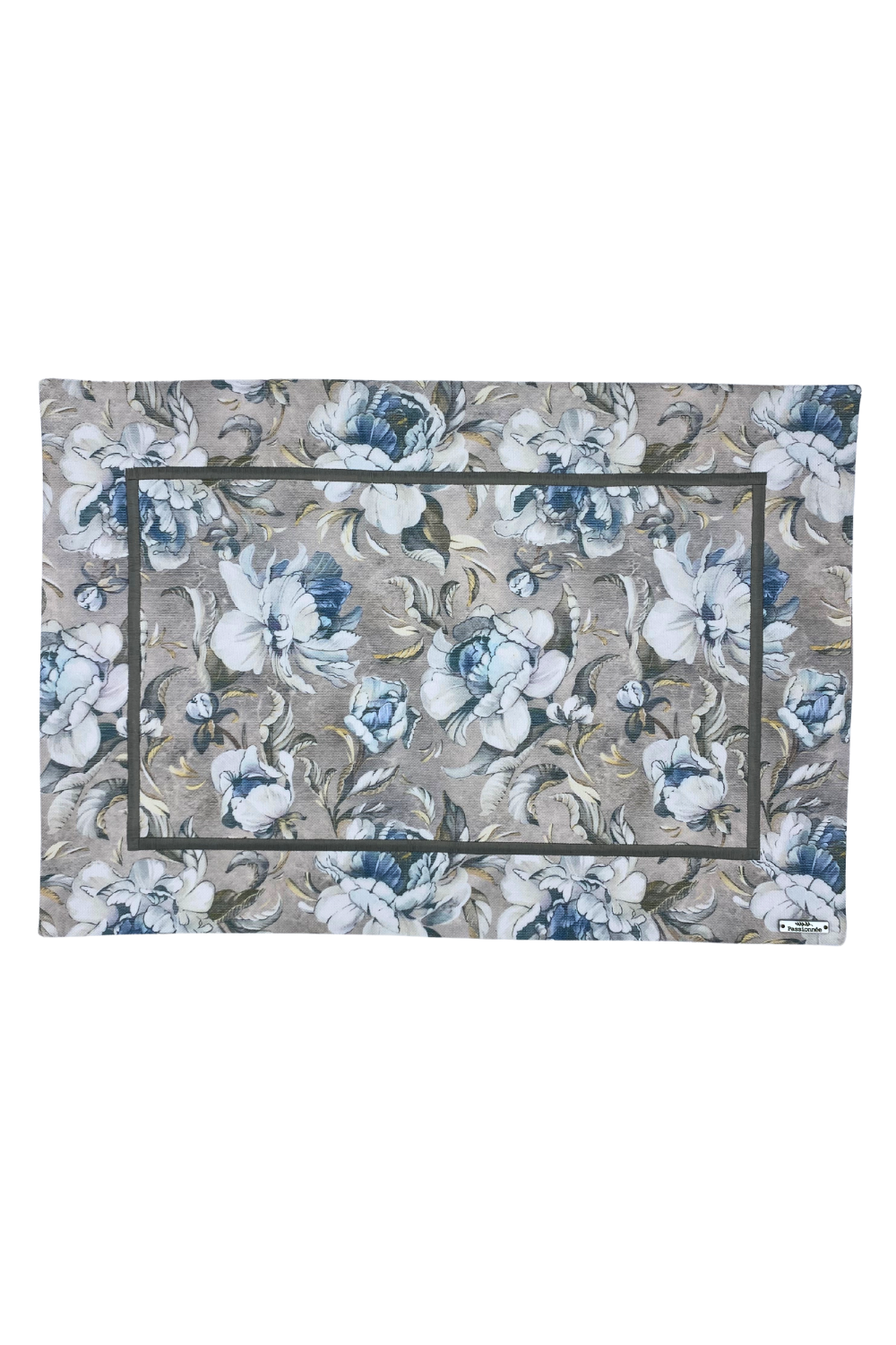 Jogo Americano Floral Cinza