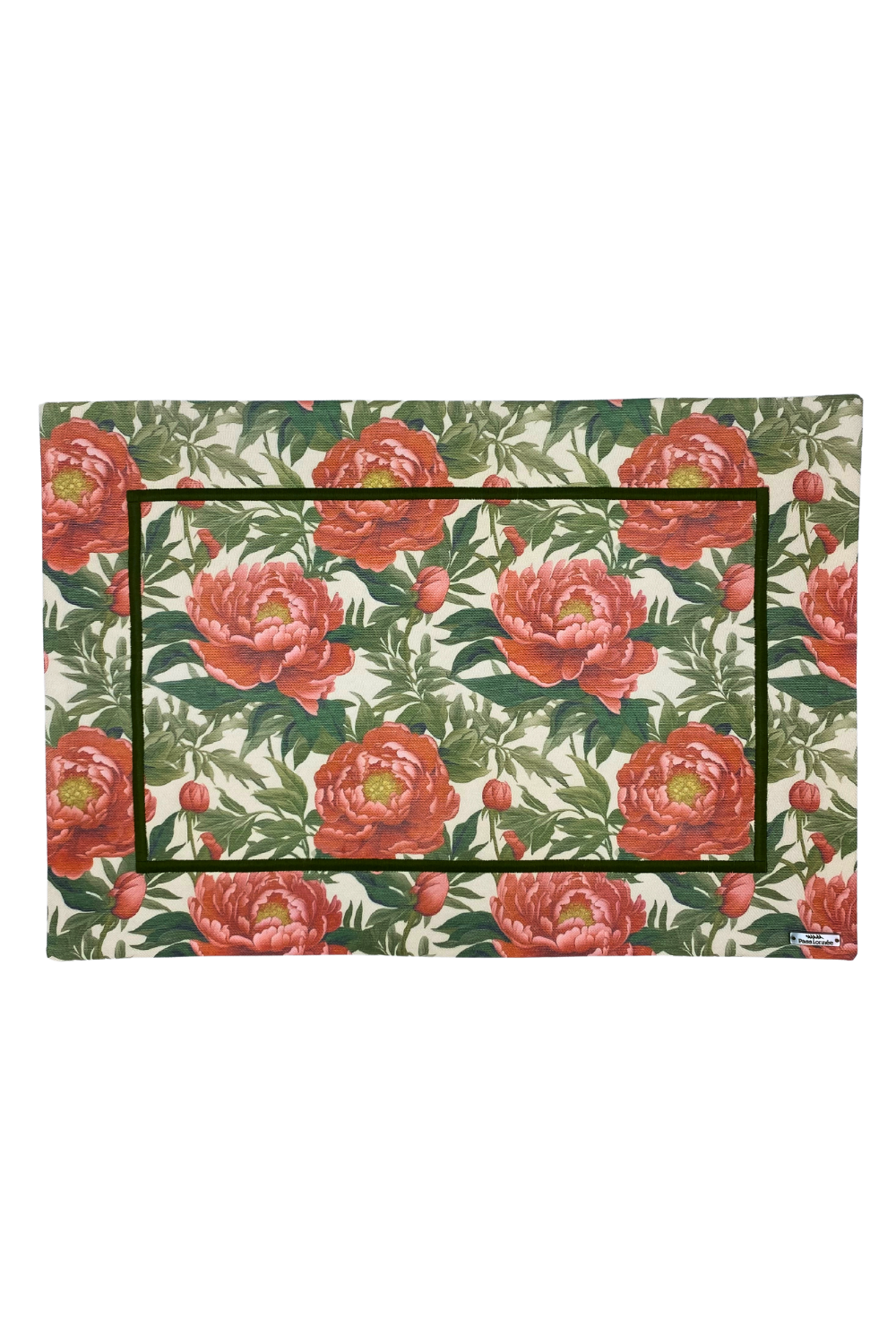 Jogo Americano Floral Verde e Vermelho