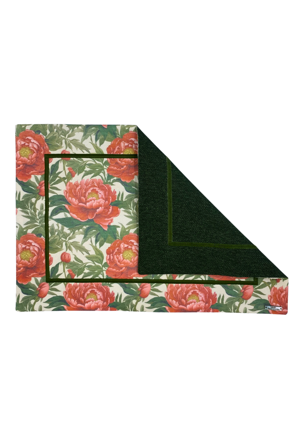 Jogo Americano Floral Verde e Vermelho