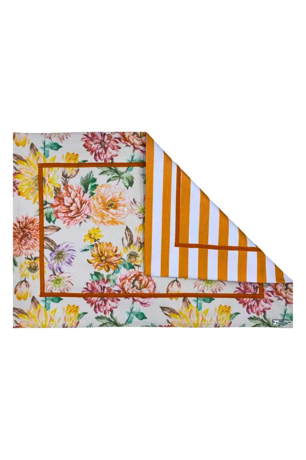 Jogo Americano Floral Laranja