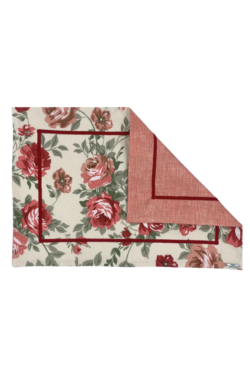 Jogo Americano Floral Vermelho