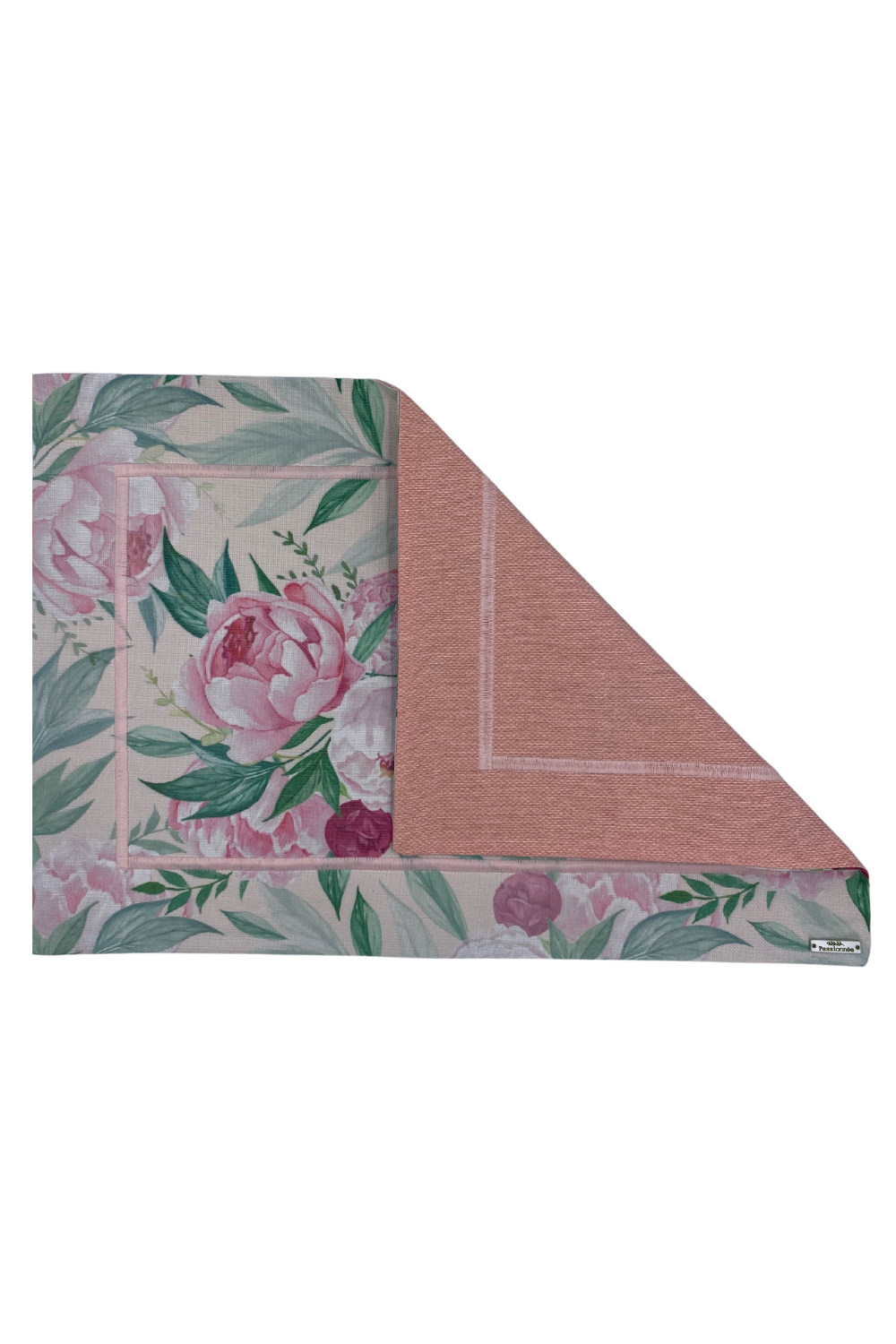 Jogo Americano Peônia Rosa e Verde