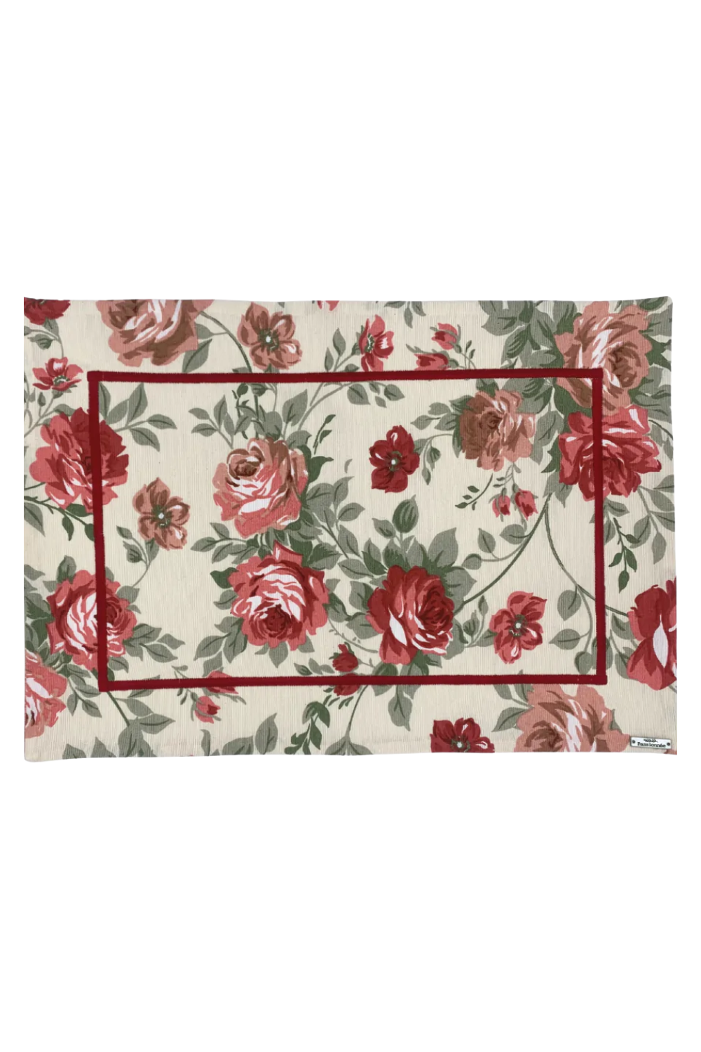 Jogo Americano Floral Vermelho