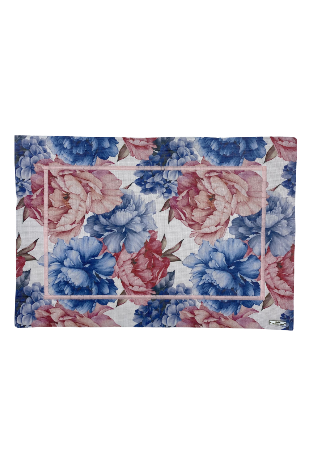 Jogo Americano Peônia Rosa e Azul